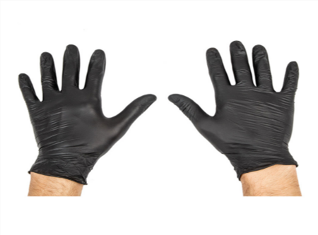 Gants nitrile – Noir / Bleu