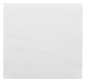 Serviette de table 1/ 4– 1 pli –Blanc