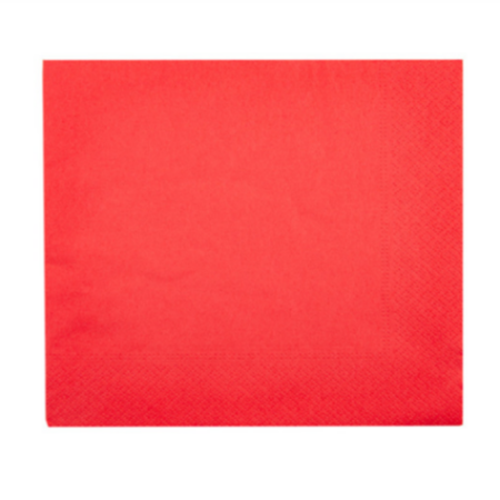 Serviette de table 2 plis - Rouge