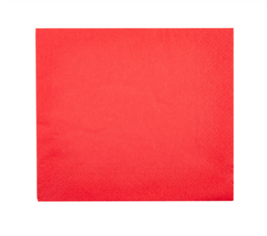 Serviette de table 2 plis - Rouge
